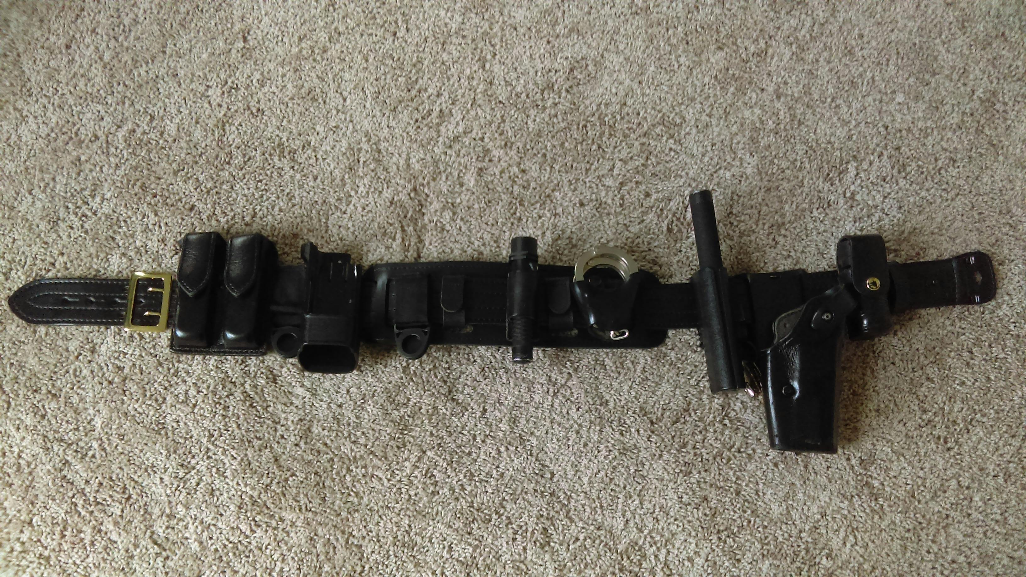 BackUpBrace Smooth Leather Duty Belt Back Support for Law Enforcement